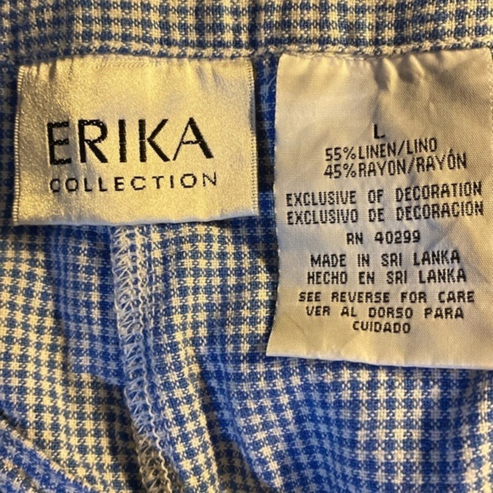 Ericka Pants, Linen, Rayon, Crop, Floral, Embroidered, Wide leg, Sz L​​, NWT​ - Picture 3 of 12